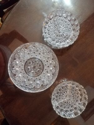 3 Botaneros Cristal Cortado Precios Grande 750 Y Chicas 450 Cada Una